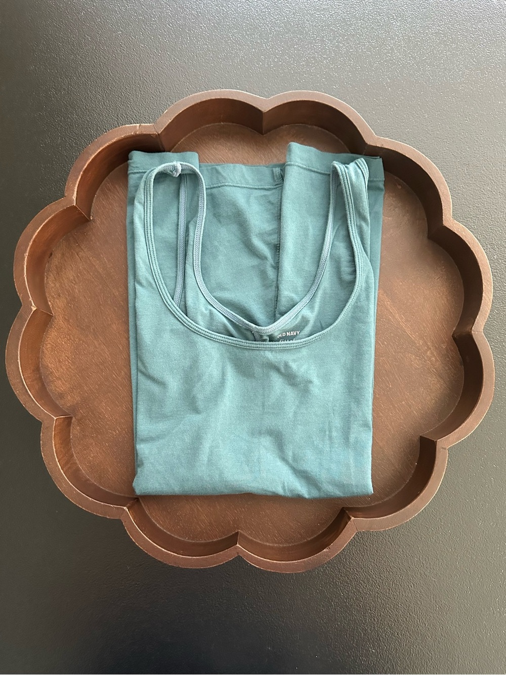 Women’s Old Navy Dark Teal Fitted Scoop Neck Tank Top Size S